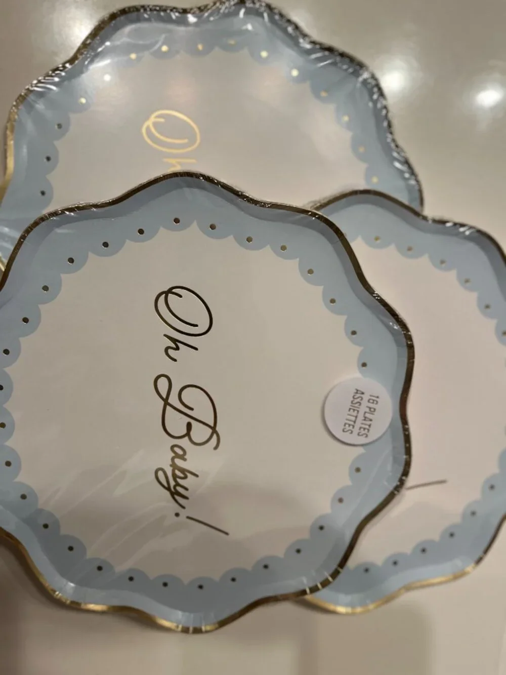 Baby Shower Party Supplies (Boy) Meri Meri Oh Baby Plates Napkins NWT (ps/x)